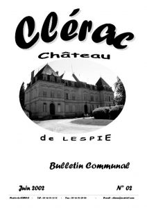 Couverture bulletin communal de Clérac n°02 - Juin 2002