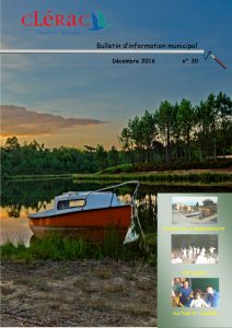 Couverture bulletin communal de Clérac n°30 - Décembre 2016