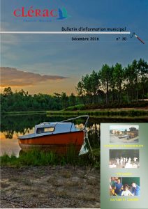 Couverture bulletin communal de Clérac n°30 - Décembre 2016